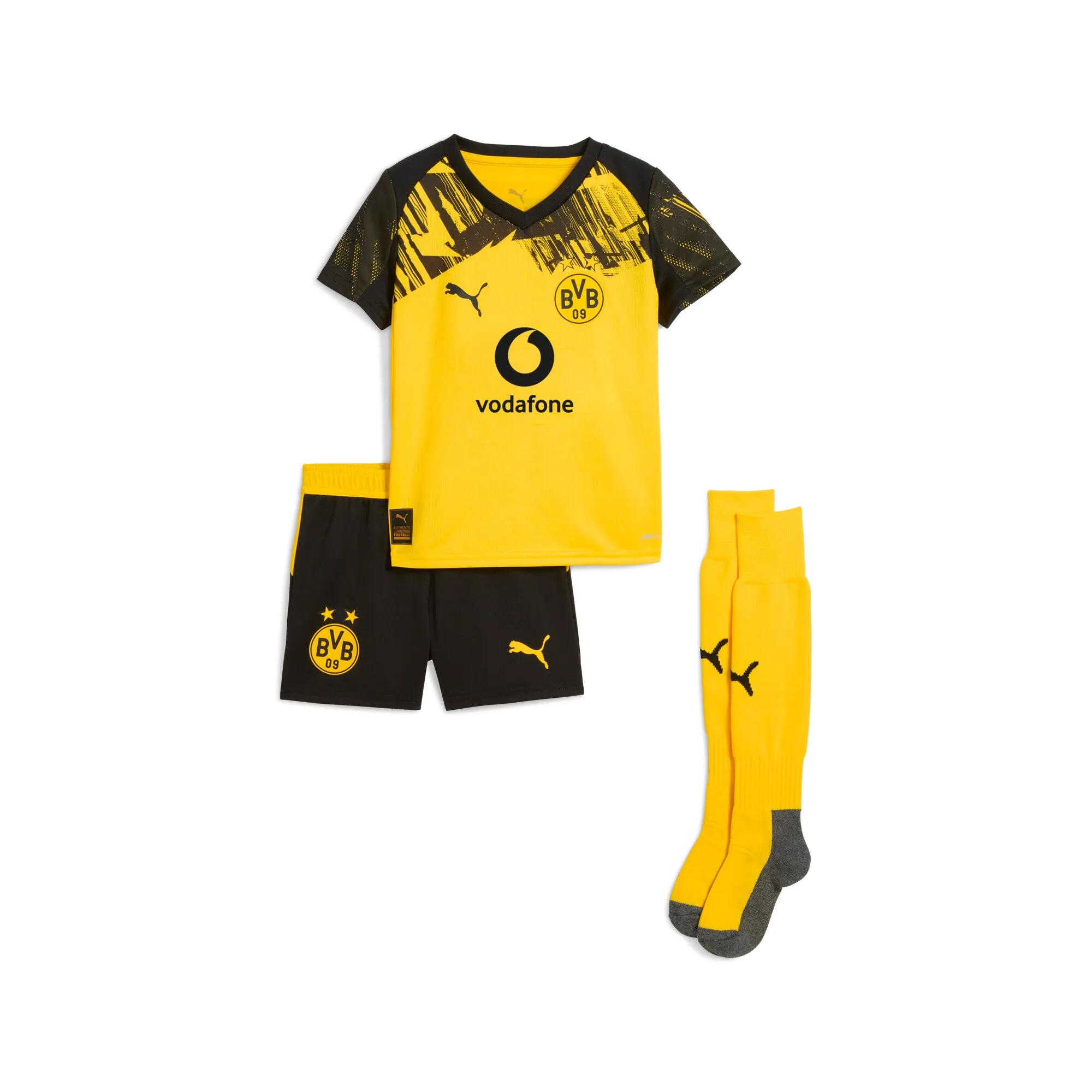 Puma BVB Home Minikit mit Sponsor - Trikot für Kinder